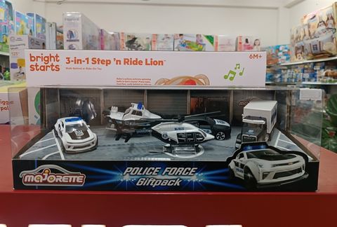  212053188 Xe Mô Hình MAJORETTE Police Force 4 Pieces Giftpack 