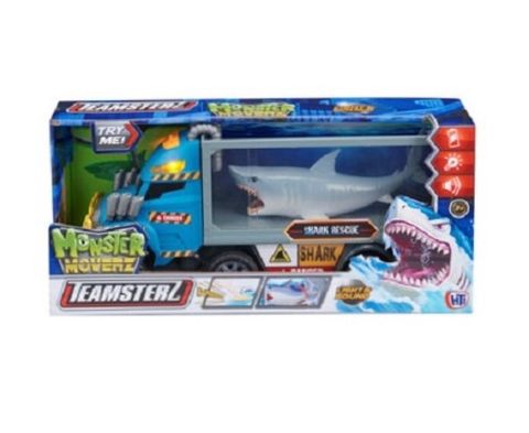  23win08 com xe tải Monster Moverz cứu hộ cá mập có âm thanh và đèn Teamsterz 