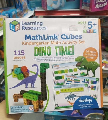  Learning Resources MathLink Cubes Kindergarten Math Activity Set: Dino Time! 
