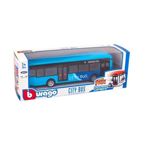 18-32102 Mô hình xe Bburago City Bus (xanh) dài 19cm