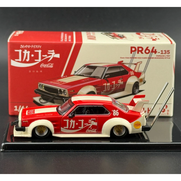 PopRace PR640135 SKYLINE C210 KAIDO RACER (BOSOZOKU STYLE) - COCA COLA JP