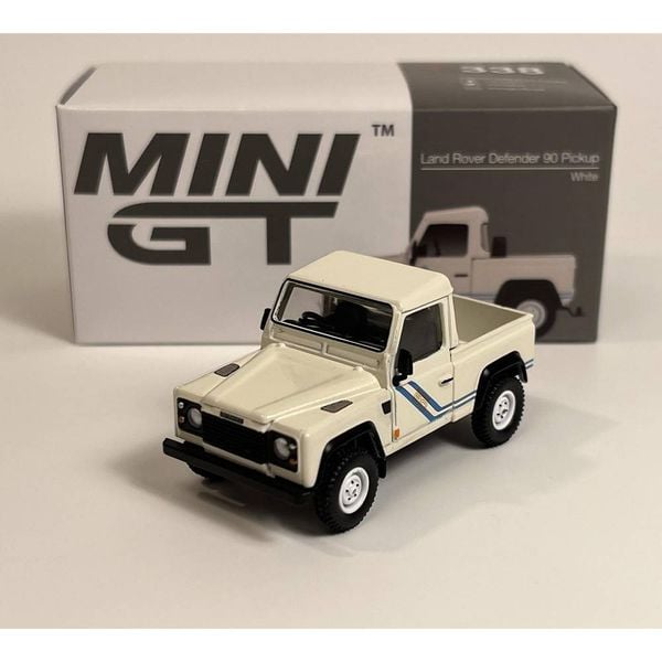 MINI GT 1/64 Land Rover Defender 90 Pickup White (LHD)