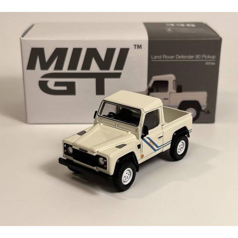  Mô hình xe MINI GT 1/64 Land Rover Defender 90 Pickup White (LHD) 