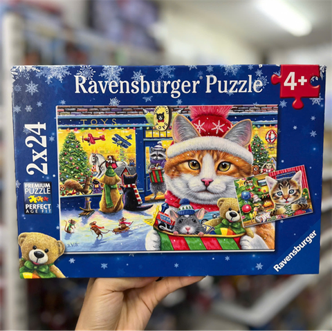 Ravensburger Christmas Kitties 2 x 24pc Puzzles 