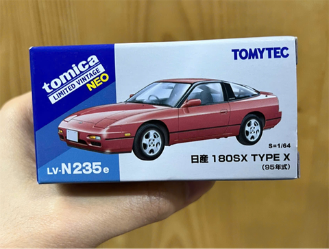  Mô hình xe Tomytec Tomica Limited Vintage Neo LV-N235e Nissan 180SX Type X Red 1995 