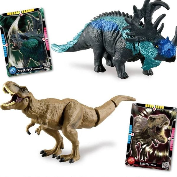  Bộ 2 khủng long Ania Jurassic World Alive Ceramagnus Vs Rexy Set 