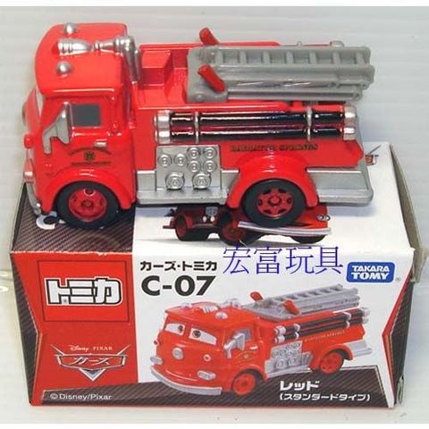  C-07 Tomica Disney Red Fire Engine 
