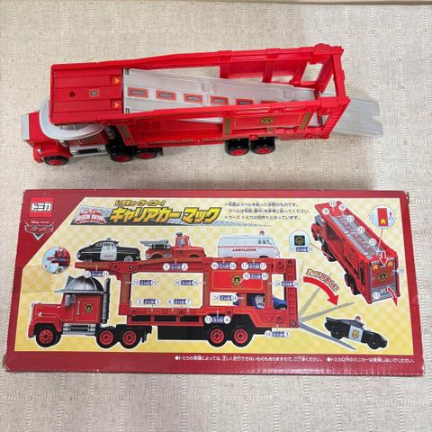  Xe tải chở Disney Cars Tomica Express to the Scene Rescue Carrier Car- Mac 