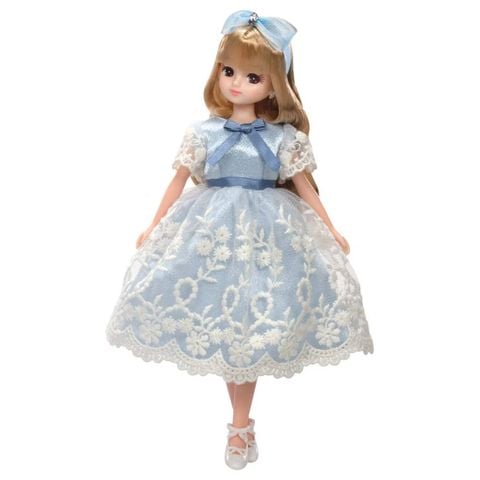  Búp bê LD-09 Licca-chan Doll Classical Blue Ribbon Dress Up 