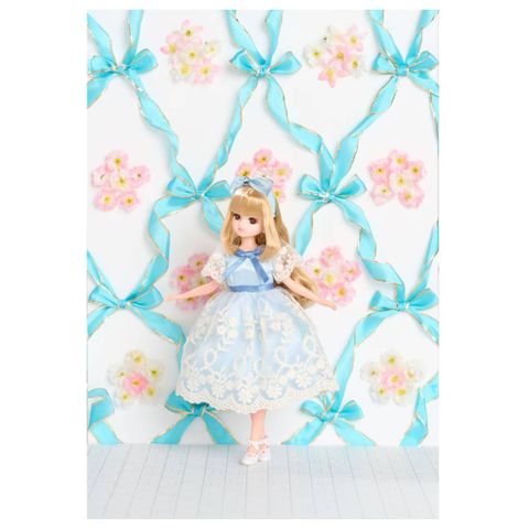  Búp bê LD-09 Licca-chan Doll Classical Blue Ribbon Dress Up 