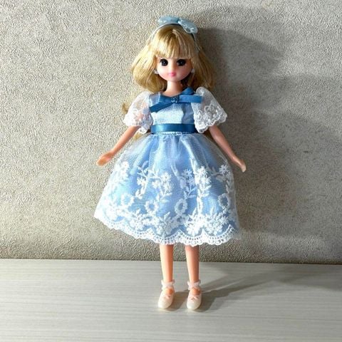  Búp bê LD-09 Licca-chan Doll Classical Blue Ribbon Dress Up 