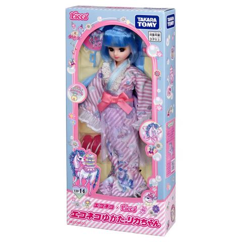  Búp bê LD-14 Licca-chan Doll Eco Cat Yukata Rika-chan 