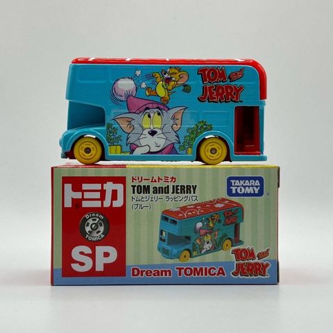  Xe mô hình Dream Tomica SP Tom and Jerry Wrapping Bus (Blue) 