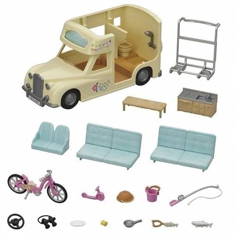  Xe cắm trại KO-63 Camper for Everyone Set Sylvanian Families 