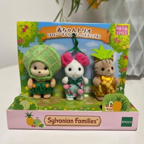  Bộ 3 bé Sylvanian Families Baby Trio Melon Cherry Pineapple 