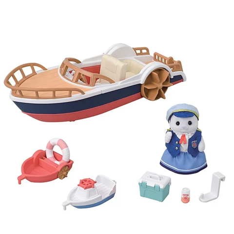  Thuyền hải cẩu V-08 Sylvanian Families Captain Seal's Exciting Boat Set 