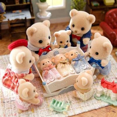  Ba bé gấu FS-63 Sylvanian Families Biscuit Bear Triplets Healthy Set 
