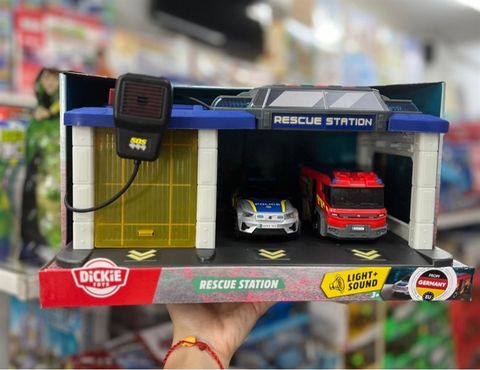  203716026038 Đồ Chơi Trạm Cứu Hộ Kèm Bộ Đàm DICKIE TOYS Rescue Station 