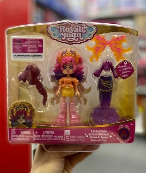  Búp bê RYH0098 Royale High 3” Fire Mermaid Fashion Doll 