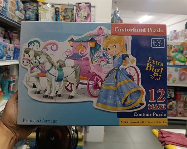  Xếp hình puzzle cỗ xe ngựa và công chúa 12 mảnh Maxi CASTORLAND B-120017 