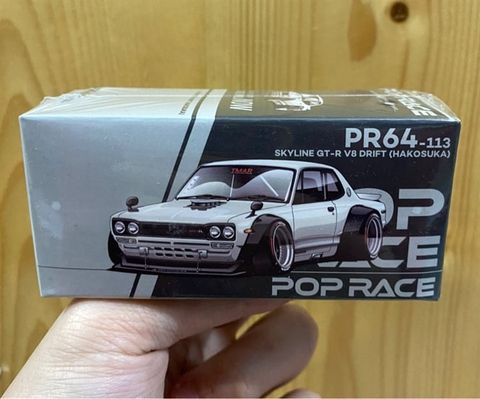  PopRace Diecast #PR640113 Hakosuka Skyline GTR V8 Drift 