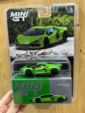 Xe mô hình Mini GT Card Version MGT00789 Lamborghini Revuelto Verde Selvans 