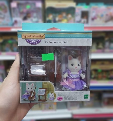  Nghệ Sĩ Cello Mèo Lụa Sylvanian Families 6010 Cello Concert Set EP-6010 