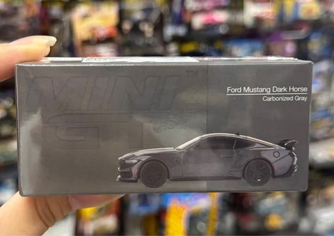  Xe Mini GT Box Version MGT00957 Ford Mustang Dark Horse 2024 Carbonized Gray 