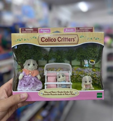  Calico Critters Patty & Paden's Double Stroller 