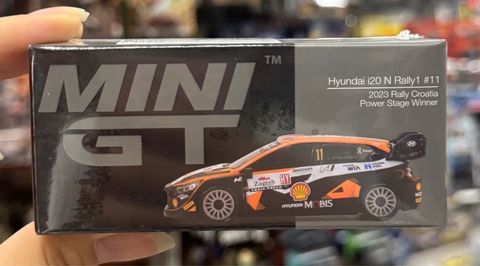  Xe Mini GT Box Version MGT00972 Hyundai i20 N Rally1 #11 2023 Rally Croatia Power Stage Winner 