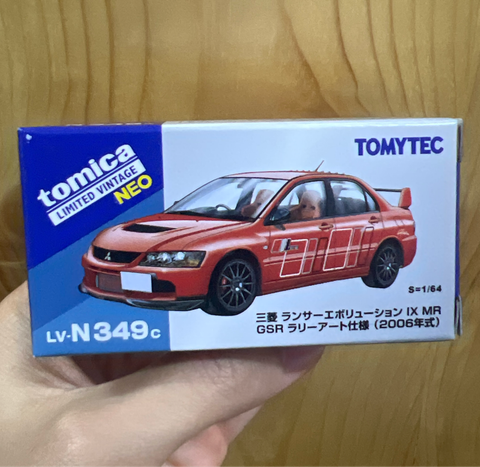  Tomytec LV-N349c MITSUBISHI LANCER EVOLUTION IX MR GSR RALLIART Red 