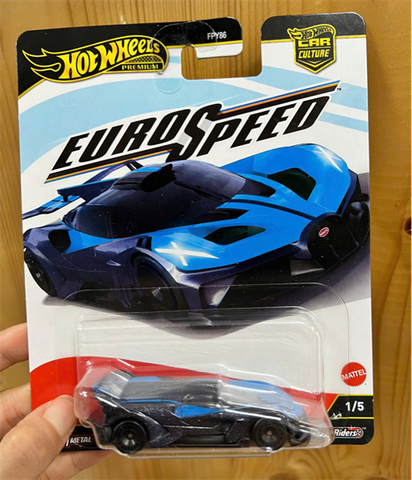  Mô hình xe Hot Wheels Car Culture Euro Speed Bugatti Boride Blue JBK79 