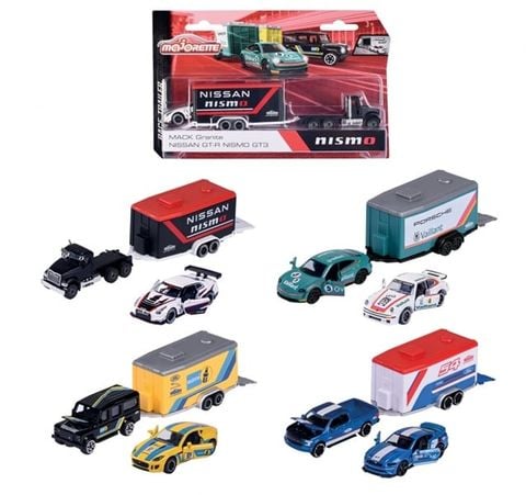  212053111 Xe Mô Hình MAJORETTE Car Trailer Assortment, 4-asst.. 