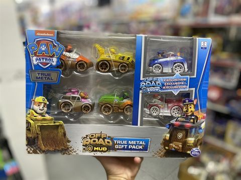  6058351- Paw Patrol, True Metal Off-Road Gift Pack of 6 Collectible Die-Cast Vehicles 