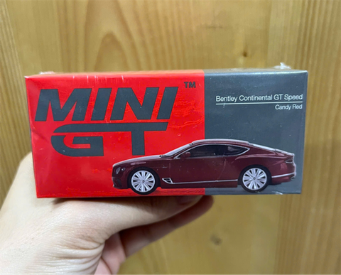  Mô hình xe MINI GT Bentley Continental GT Speed 2022 Candy Red (RHD) 