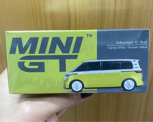  Mini GT Box Version MGT01110 Volkswagen ID.Buzz Candy White / Pomelo Yellow 
