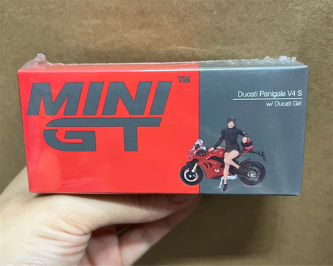  Xe mô hình MiniGT Ducati Panigale V4S w/ Ducati Girl 1:64 