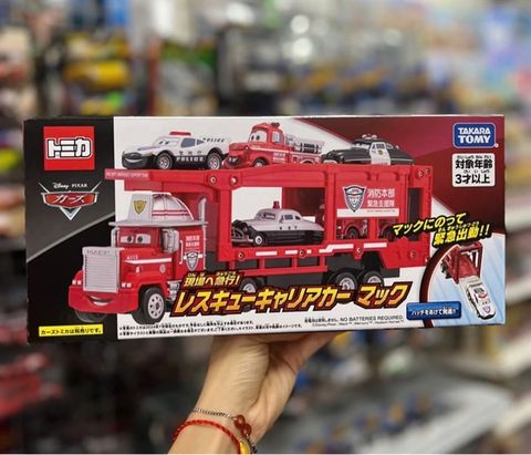  Xe tải chở Disney Cars Tomica Express to the Scene Rescue Carrier Car- Mac 