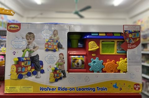  Xe chòi chân, tập đi hình tàu hoả kết hợp 2 trong 1 cho bé Winfun 0803 
