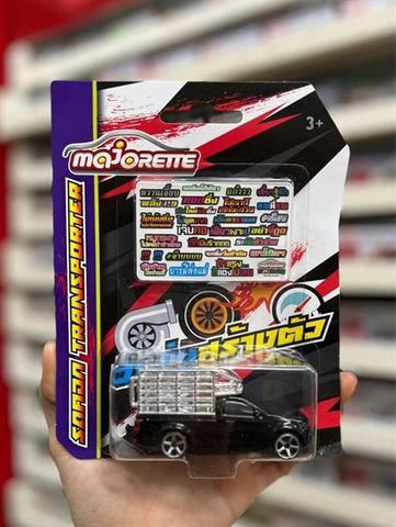  212053056T13 Xe Mô Hình MAJORETTE Isuzu D-Max Transport Cage - Black 