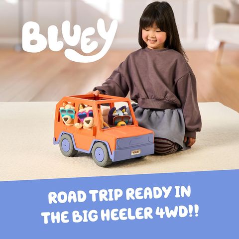  Xe gia đình kèm thú bông Bluey Big Heeler 4WD & Family Vehicle & Plush Set 