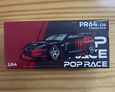  Pop Race PR640228 PANDEM GR86 - ADVAN Removeable Front Hood | Detailed Engine 