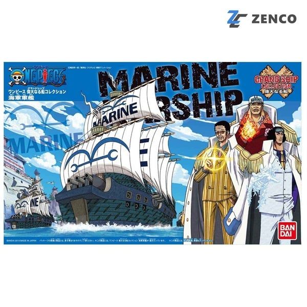  One Piece Great Ship Collection Naval Warship (From TV animation ONE piece) Color Coded Plastic Model 