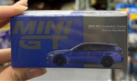  Mini GT Box Version MGT01090 BMW M3 Competition Touring Portimao Blue Metallic 