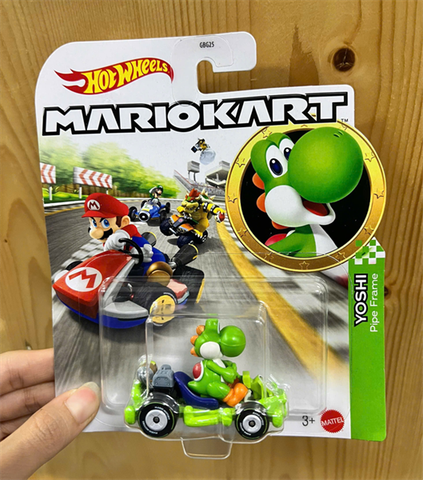  Xe mô hình Hot Wheels MarioKart Yoshi with Pipe Frame Kart 