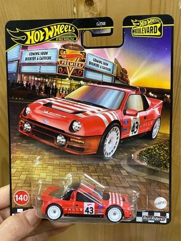  Mô hình xe JBL29 Hot Wheels Boulevard Ford RS200 Red 