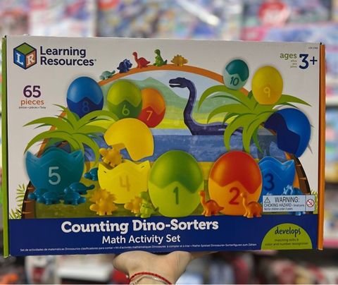  LER1768 Bộ học toán cùng những chú khủng long - Counting Dino-Sorters Math Activity Set 