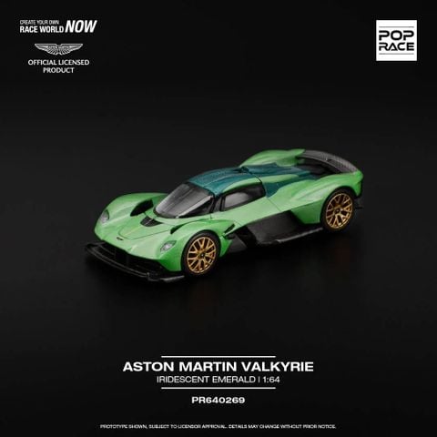  Xe mô hình Pop Race PR640269 ASTON MARTIN VALKYRIE IRIDESCENT EMERALD 