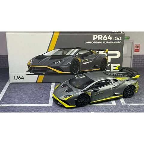  Xe Pop Race Diecast PR640242 LAMBORGHINI HURACAN STO MATTE GREY 