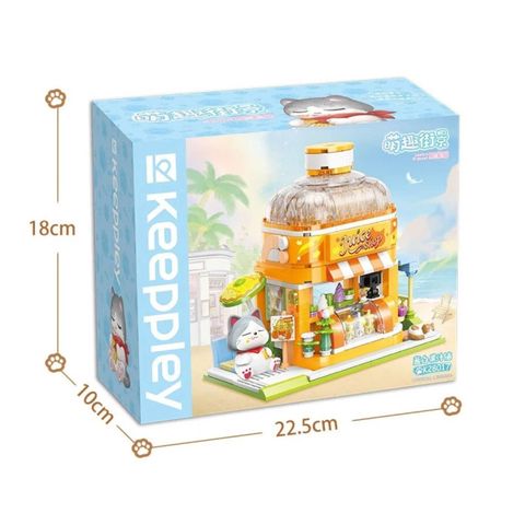  Đồ Chơi Lắp Ráp KEEPPLEY Lovely Street British Short Hair-Juice Shop K28017 